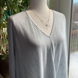 Eileen Fisher Pale Blue Tunic Top Sweater Sz S/P